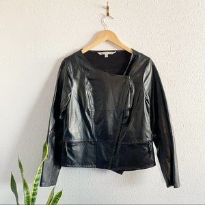 MAX STUDIO Leather Black Jacket Size M